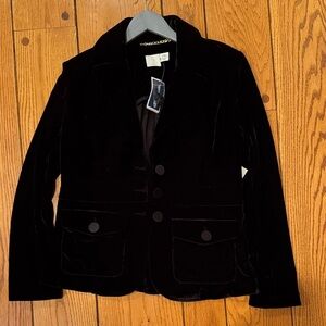 Joie Elegant Black Velvet Blazer